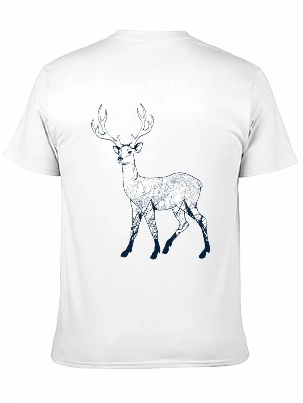 Deer Graphic Print Mens T-Shirt