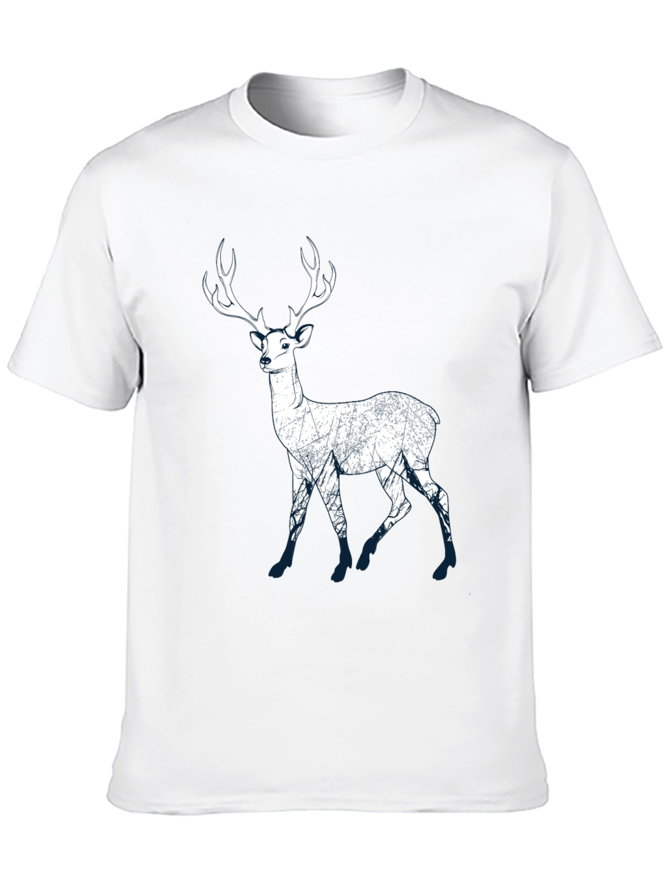 Deer Graphic Print Mens T-Shirt