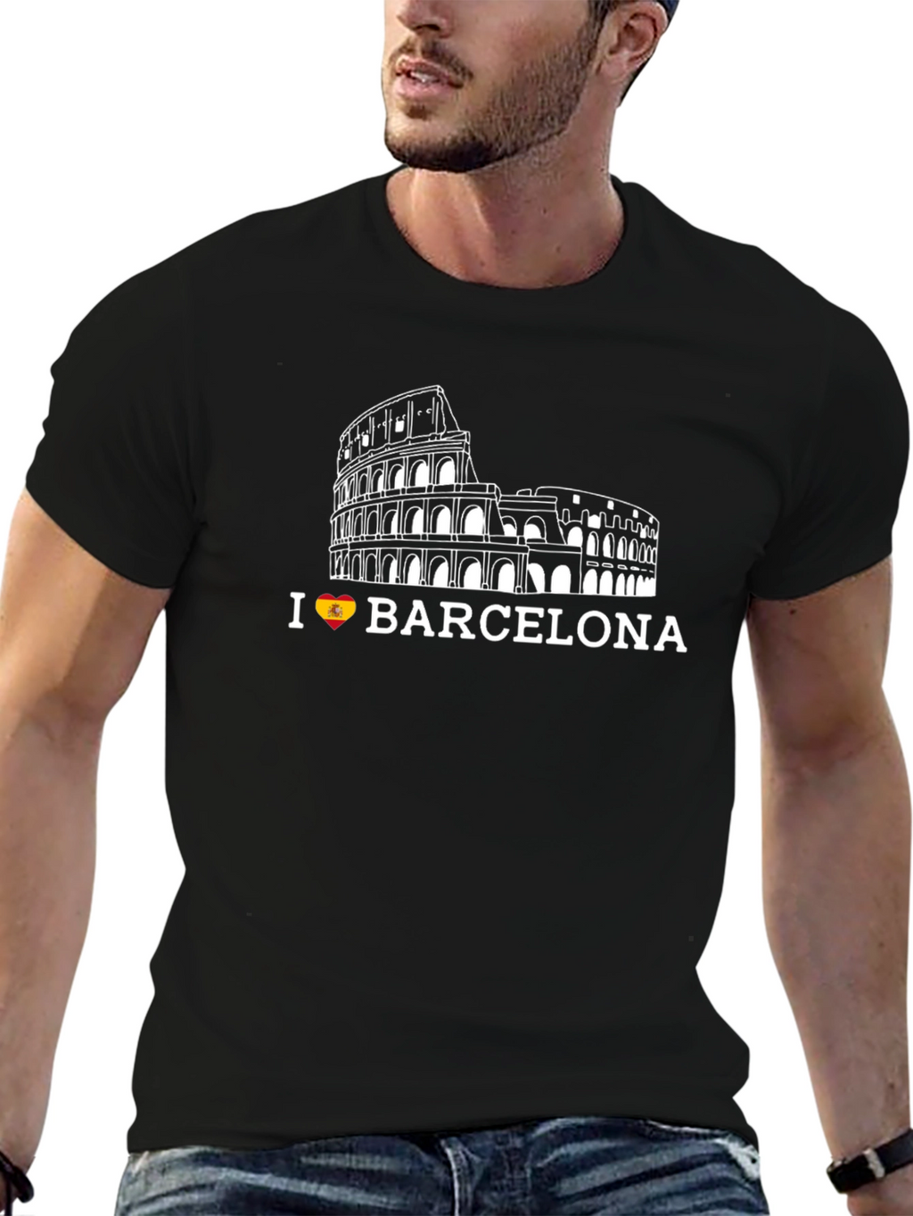 I Love Barcelona Black T-Shirt