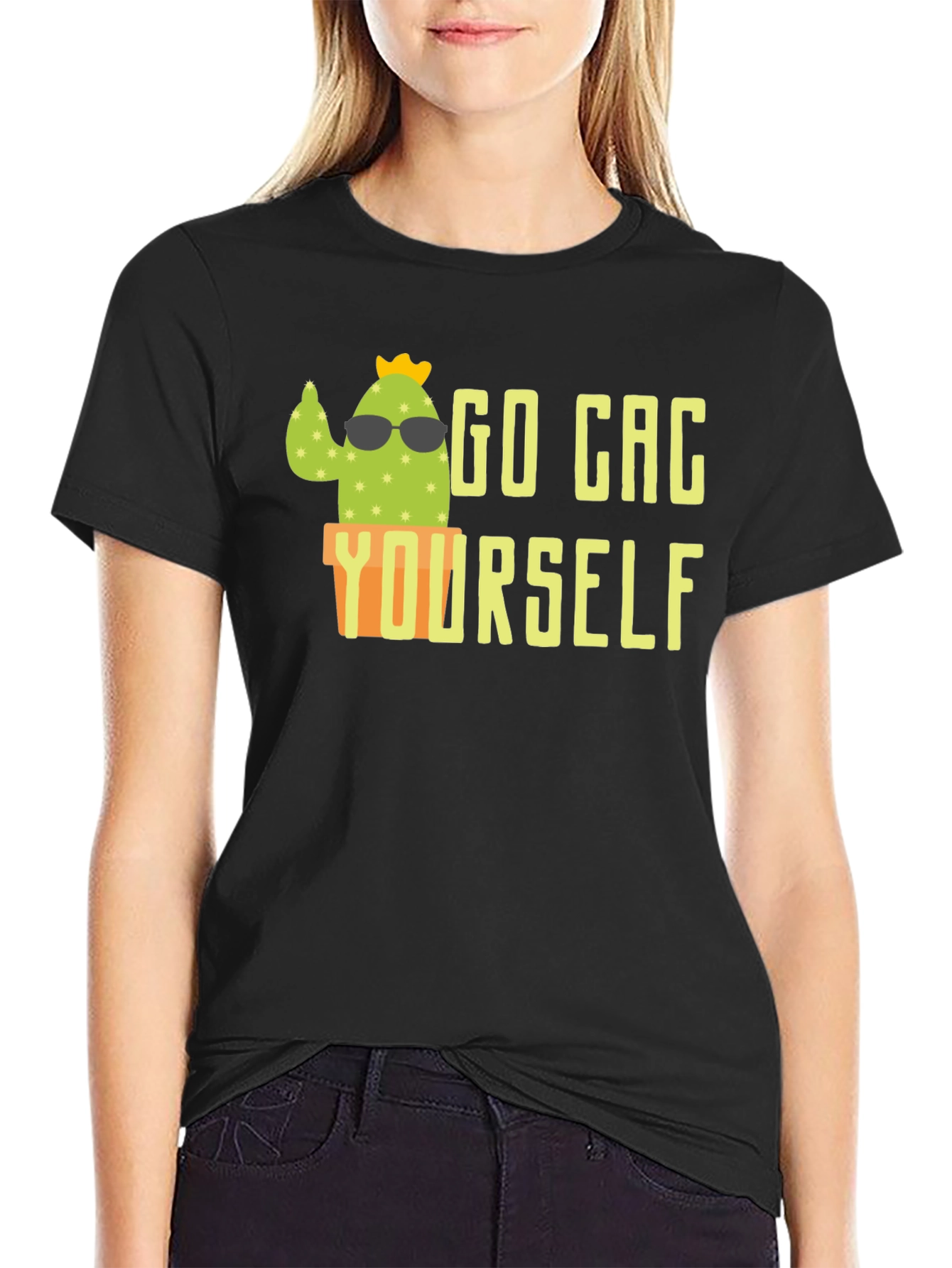 Go Cac Yourself Funny Cactus T-Shirt