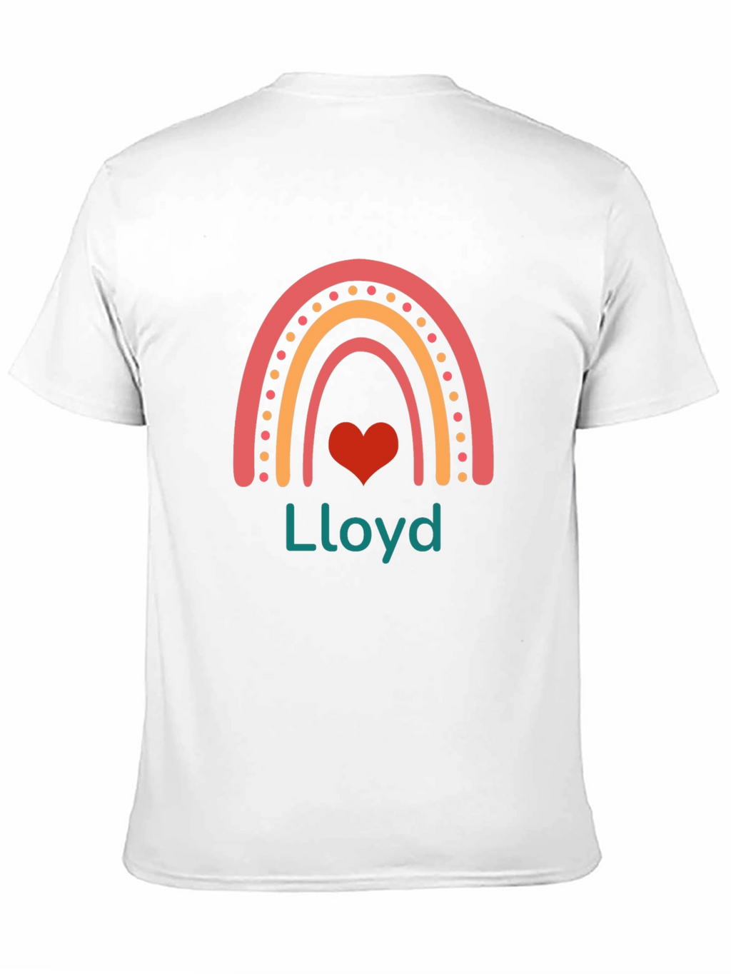 Personalized Rainbow Heart T-Shirt - Lloyd