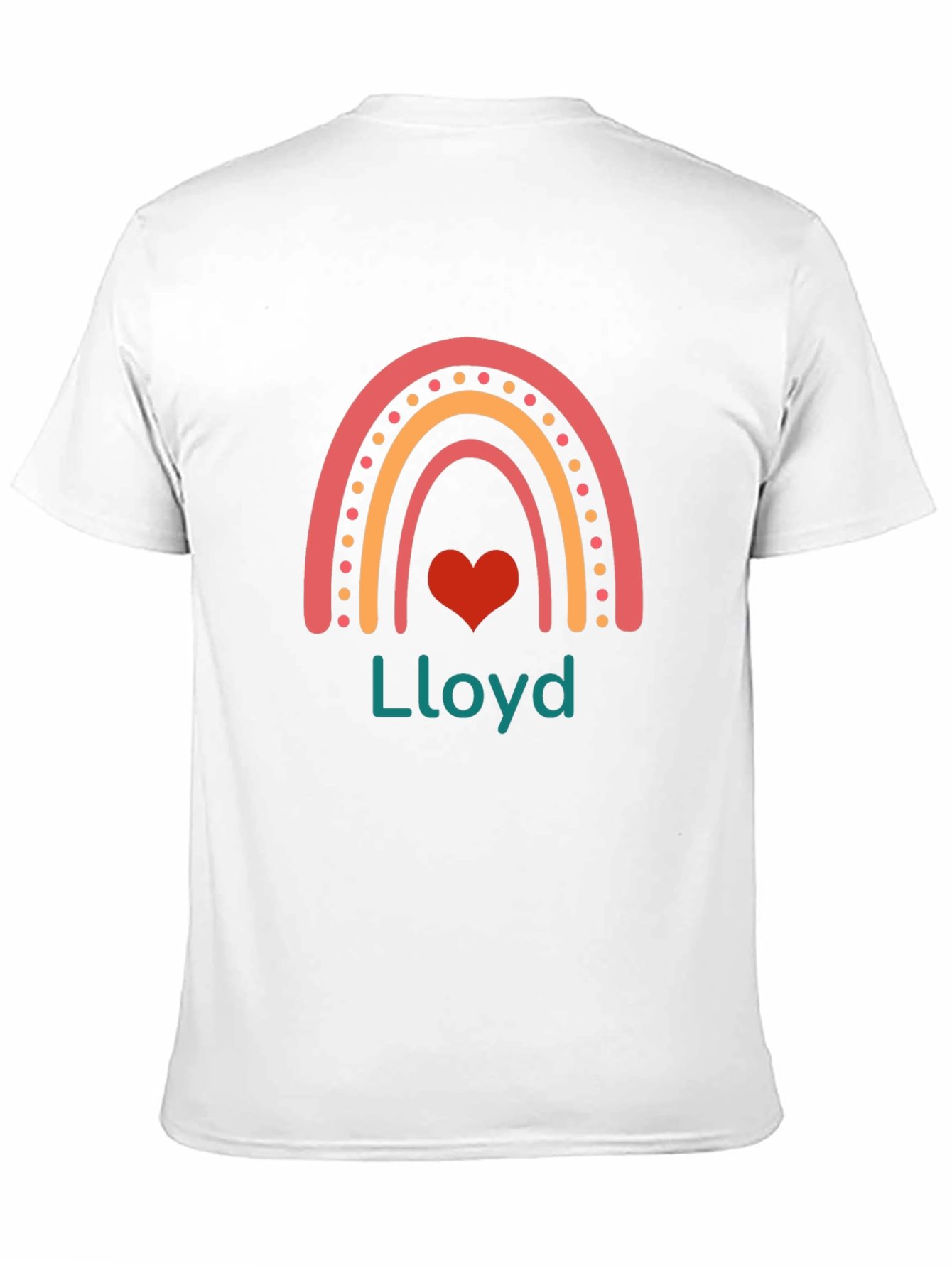 Personalized Rainbow Heart T-Shirt - Lloyd