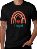 Personalized Rainbow Heart T-Shirt - Lloyd
