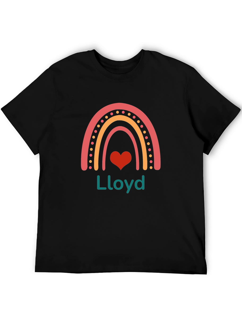 Personalized Rainbow Heart T-Shirt - Lloyd