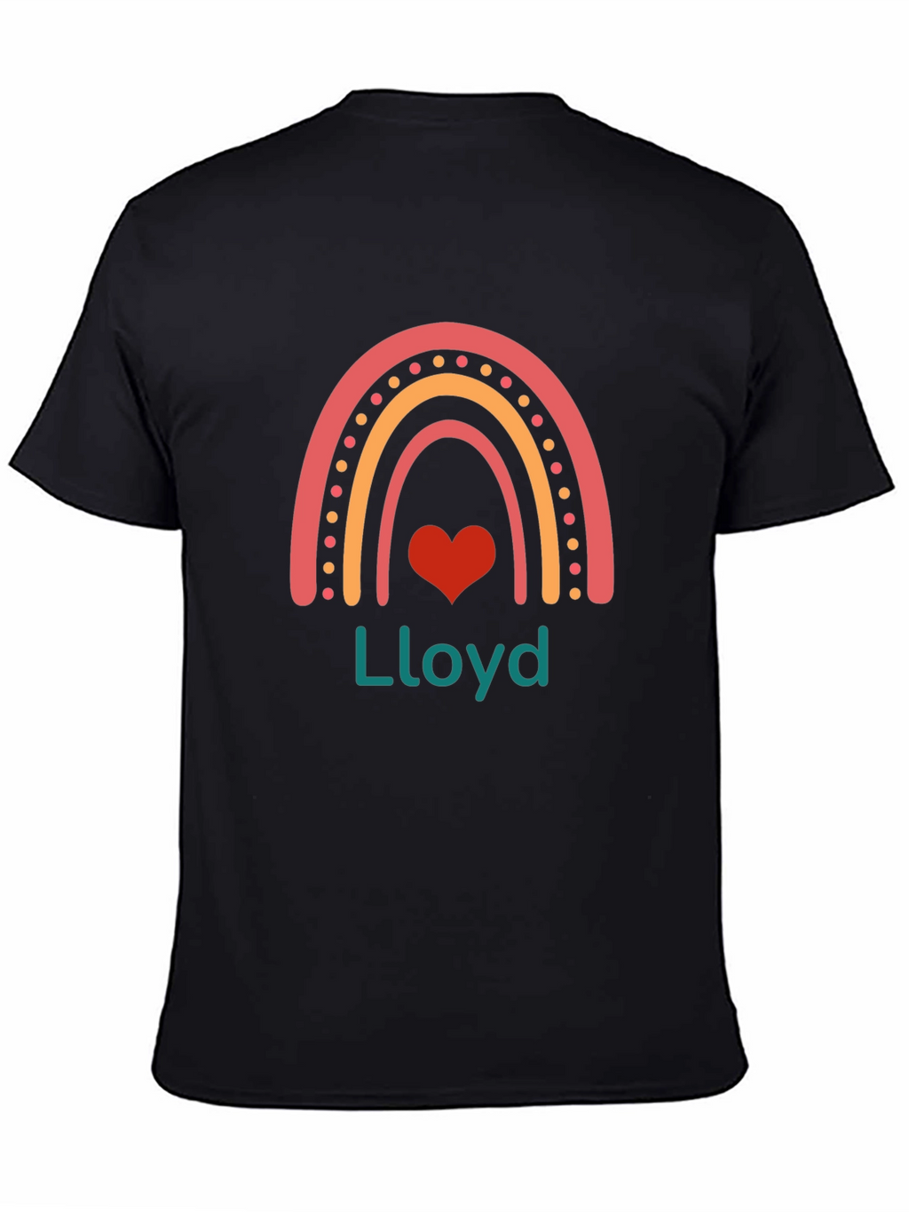 Personalized Rainbow Heart T-Shirt - Lloyd