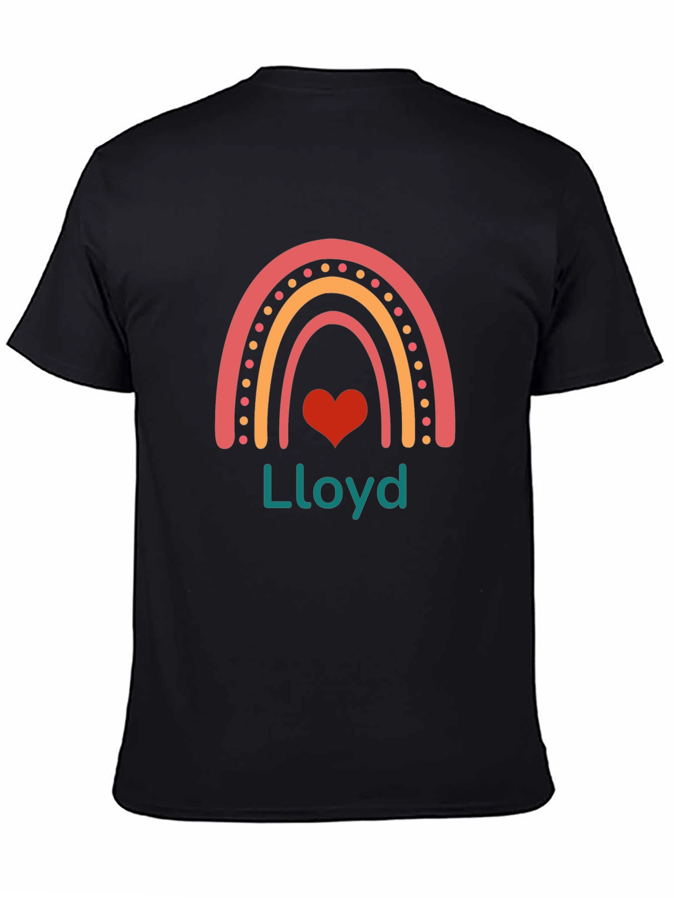 Personalized Rainbow Heart T-Shirt - Lloyd