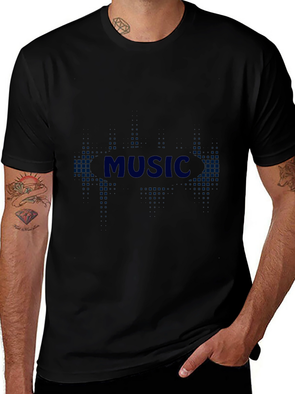 Music Graphic Tee - Black