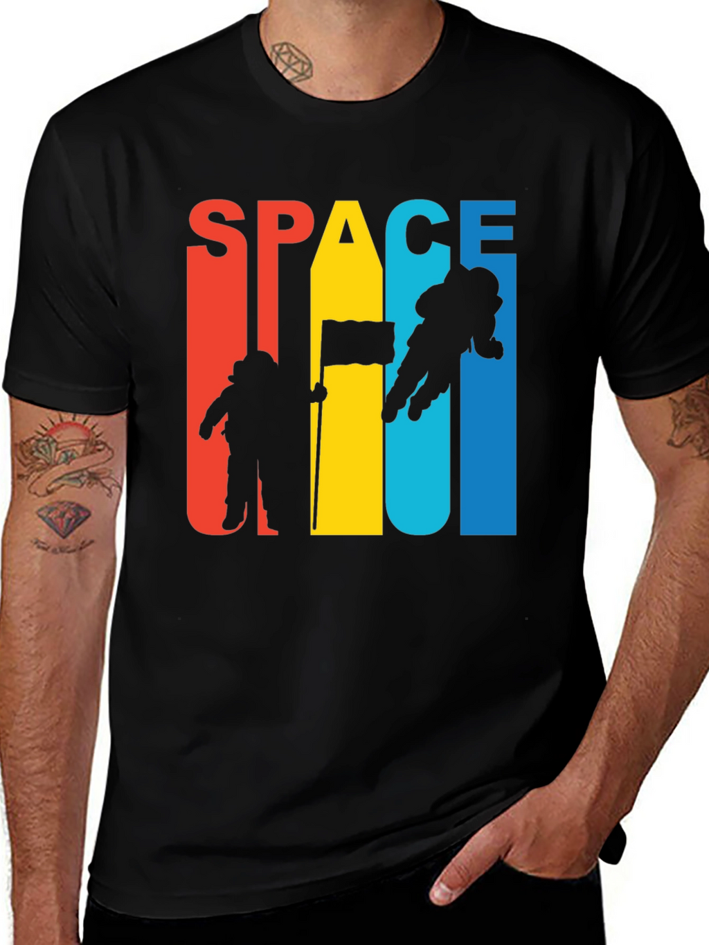 Space T-Shirt Retro Astronaut Design
