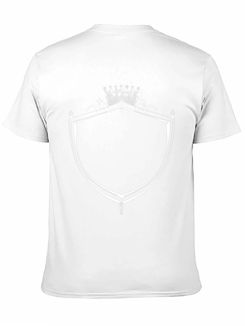 Black T-Shirt with Crown & Shield Graphic