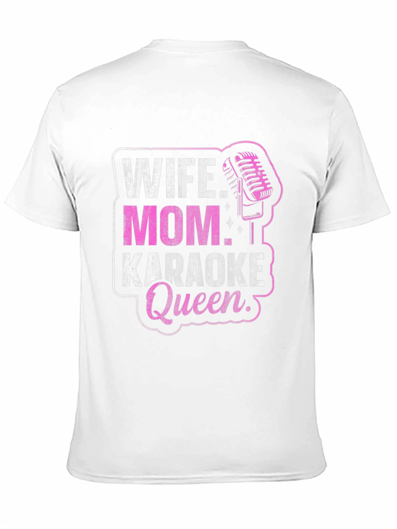 Wife Mom Karaoke Queen Black T-Shirt