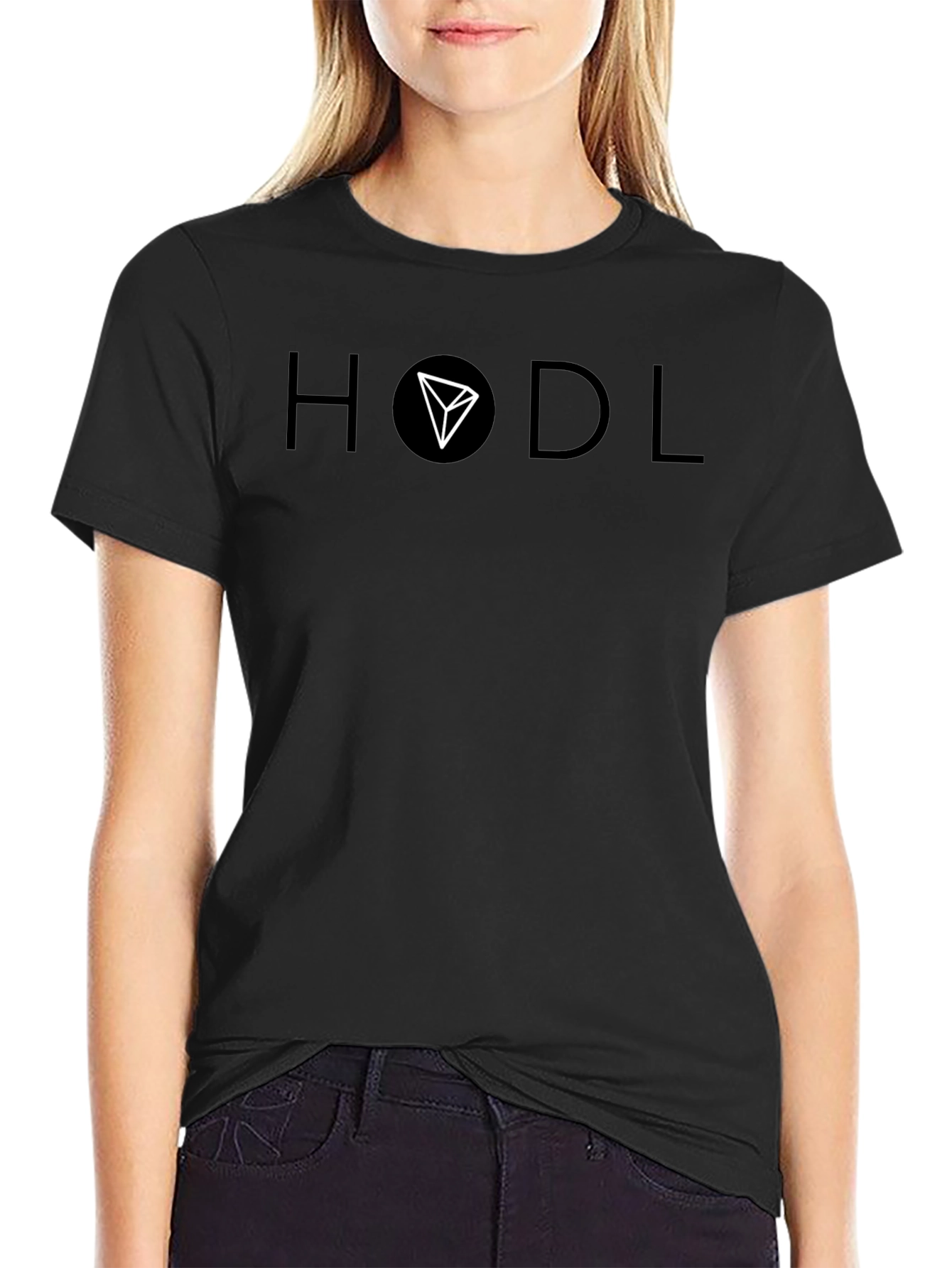 HODL Crypto T-Shirt - Black Cotton Short Sleeve