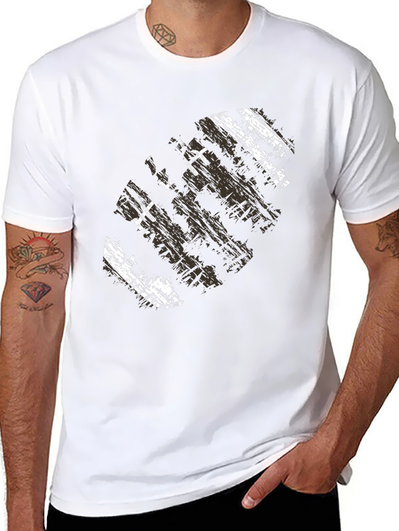 Distressed Graphic Tee - Modern Urban Style