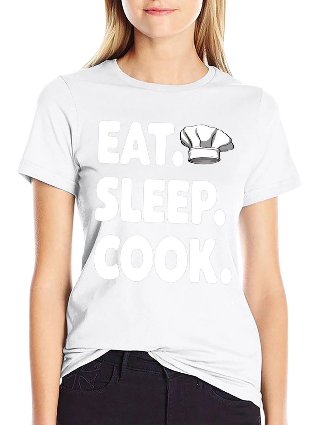 Eat Sleep Cook T-Shirt - Chef Hat Design