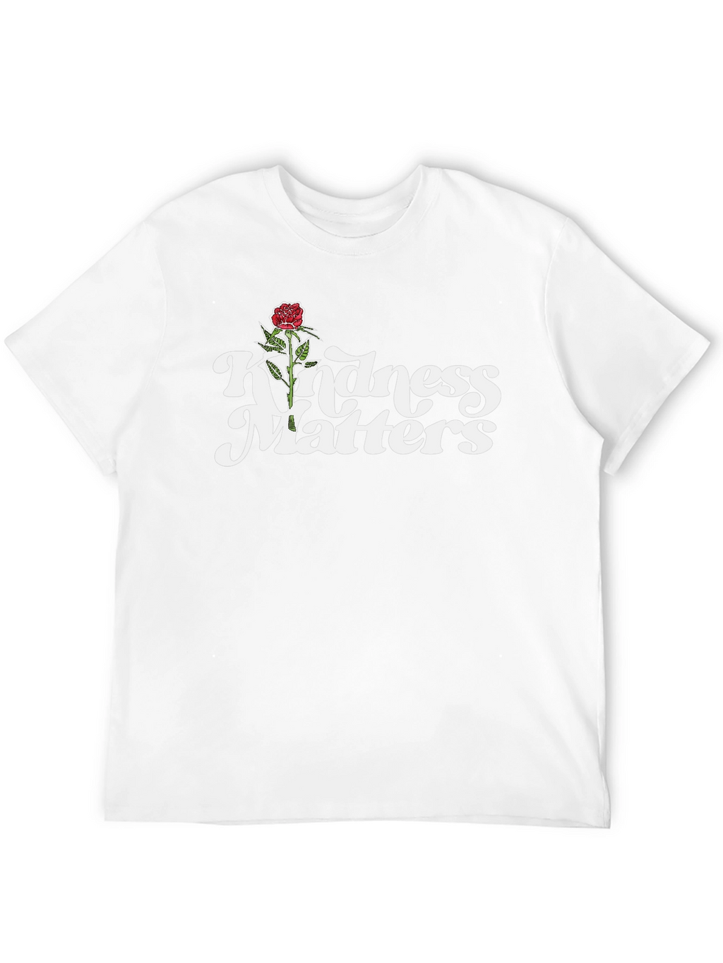 Kindness Matters Rose Graphic Black T-Shirt