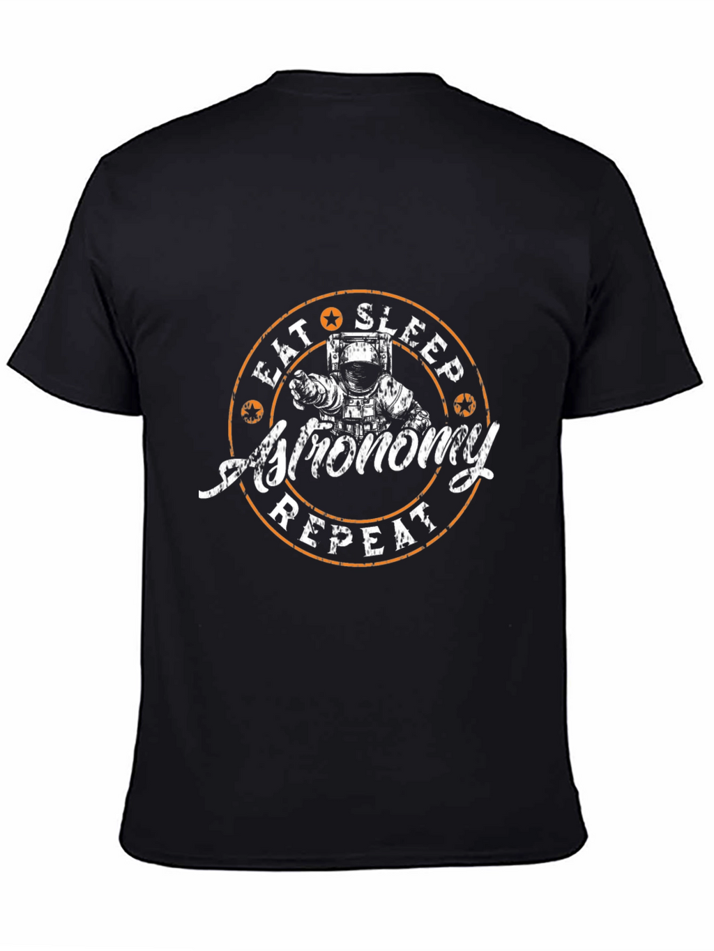 Eat Sleep Astronomy Repeat Black T-Shirt