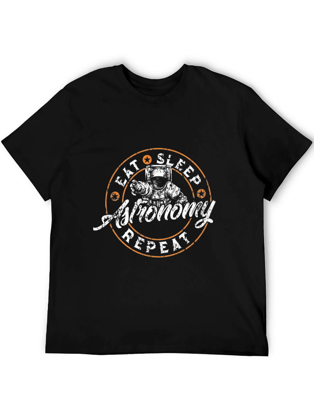Eat Sleep Astronomy Repeat Black T-Shirt