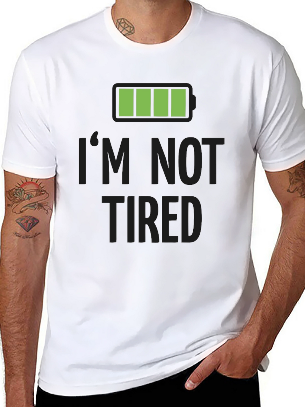 Full Battery Im Not Tired T-Shirt