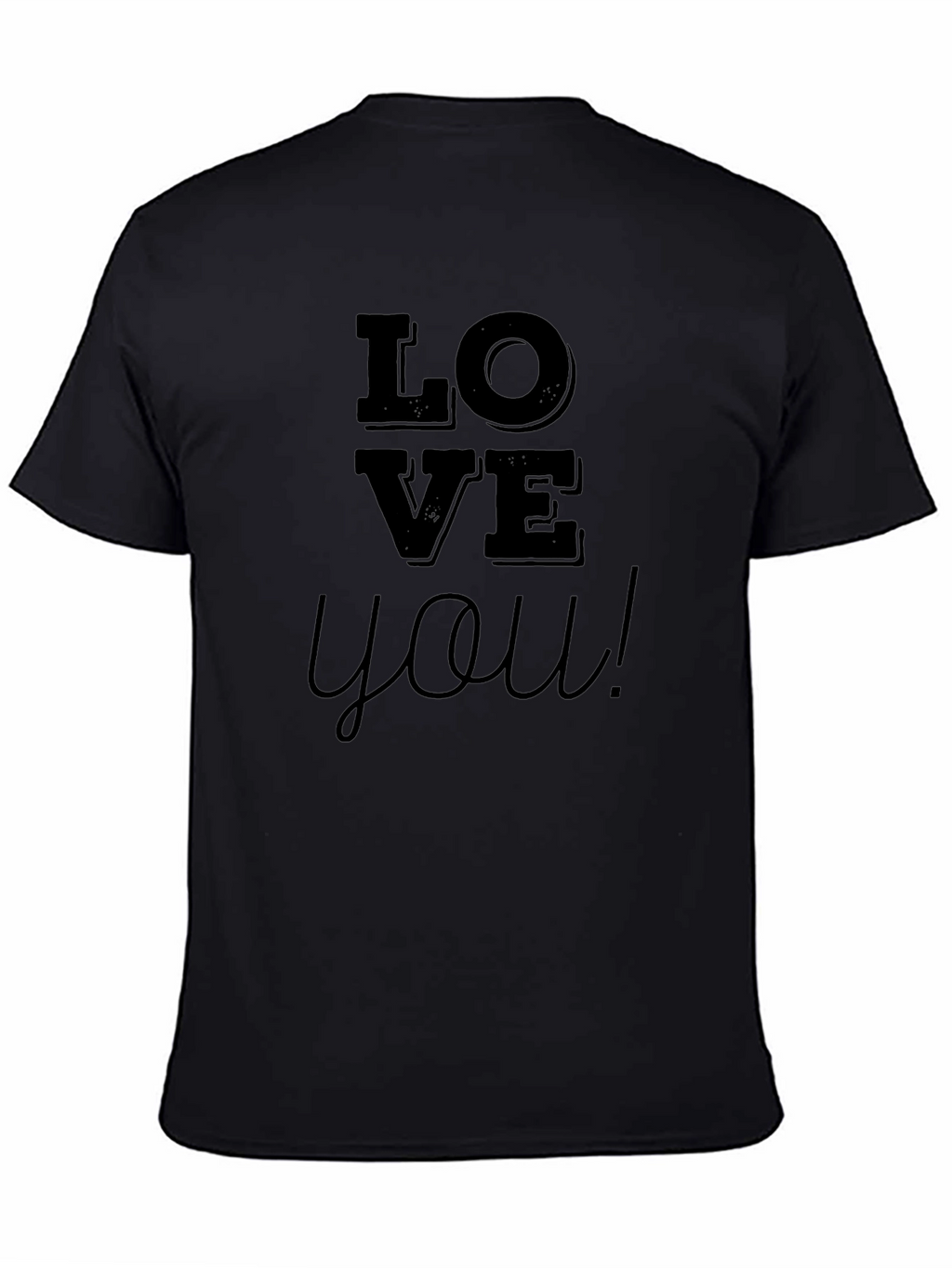Love You Black Graphic T-Shirt