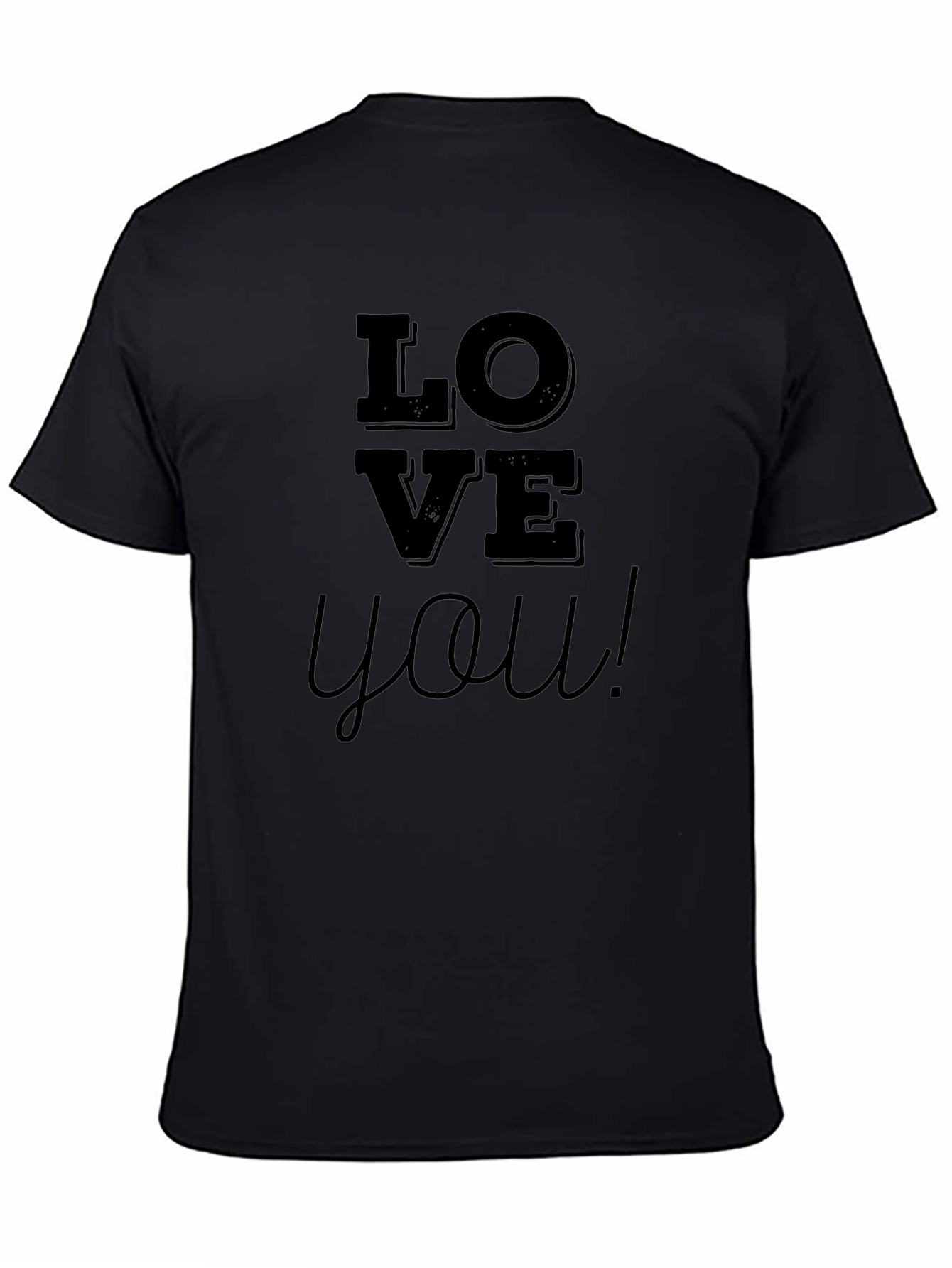 Love You Black Graphic T-Shirt