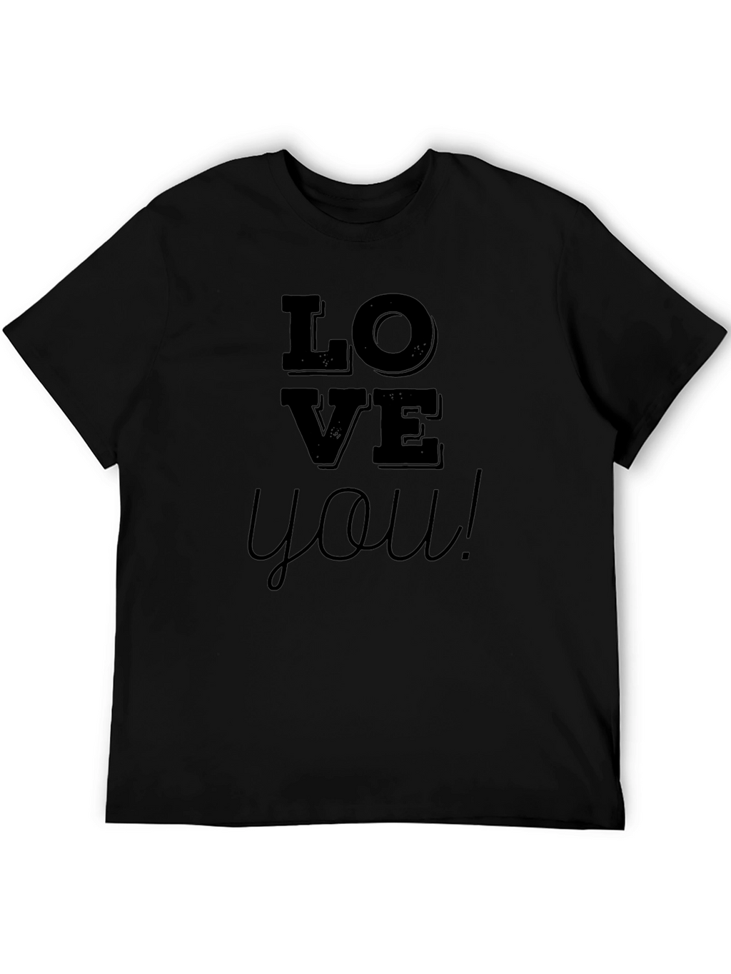 Love You Black Graphic T-Shirt