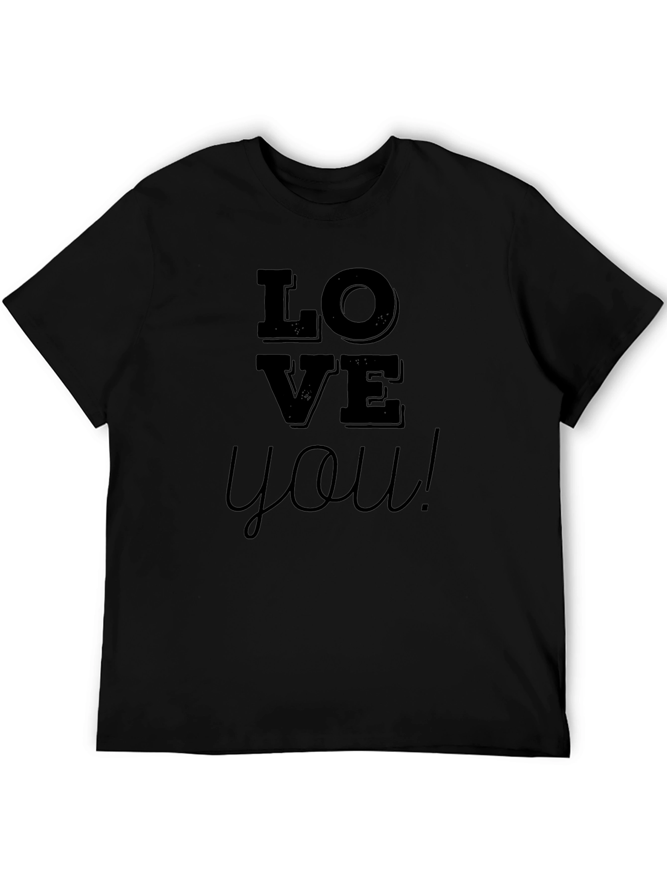 Love You Black Graphic T-Shirt