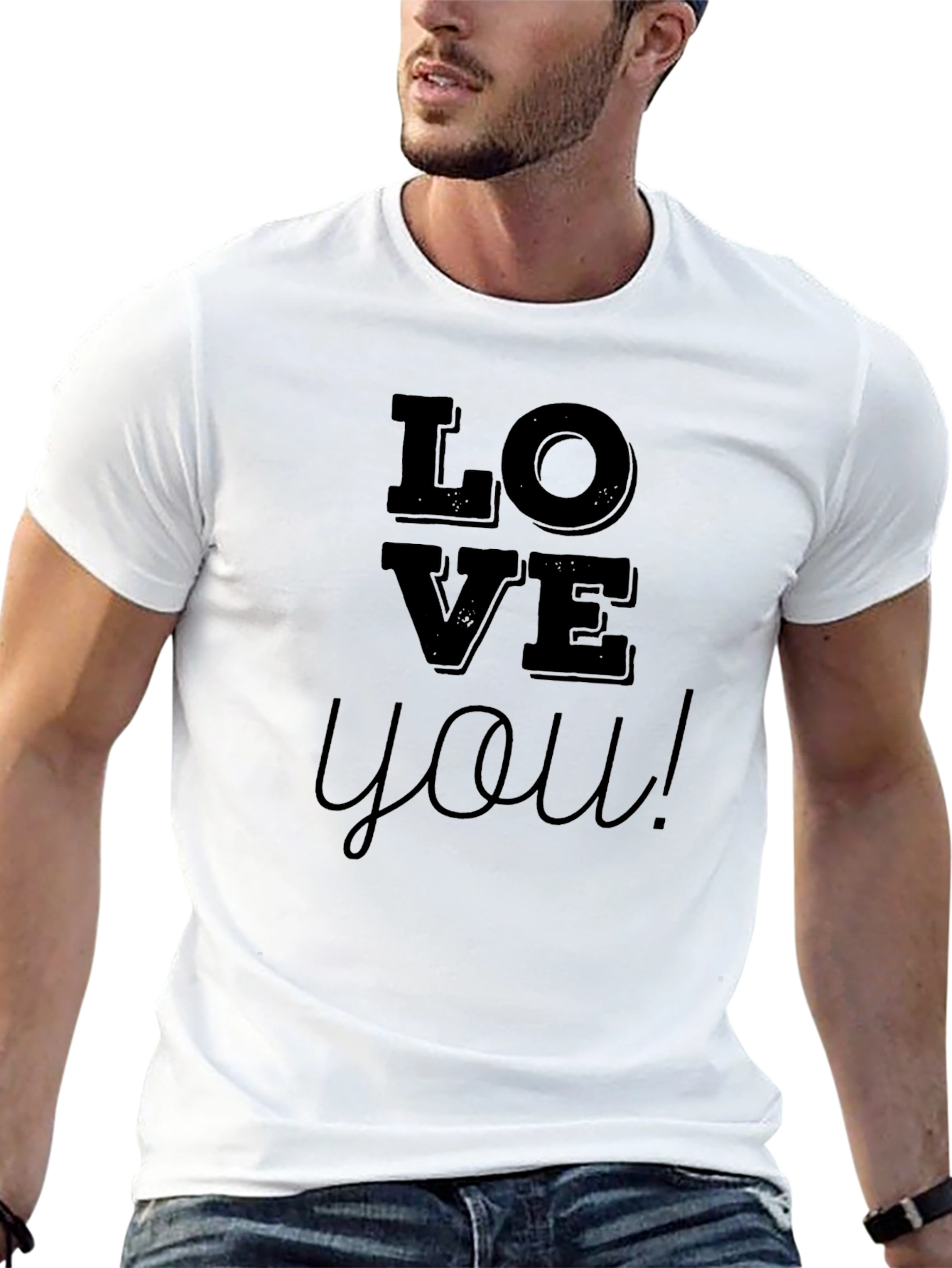 Love You Black Graphic T-Shirt