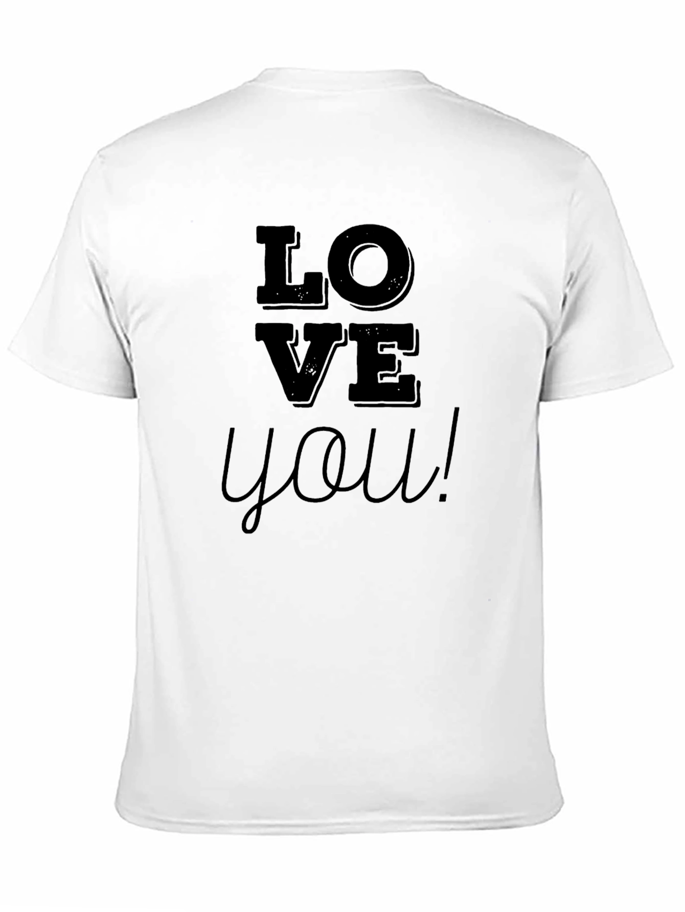 Love You Black Graphic T-Shirt