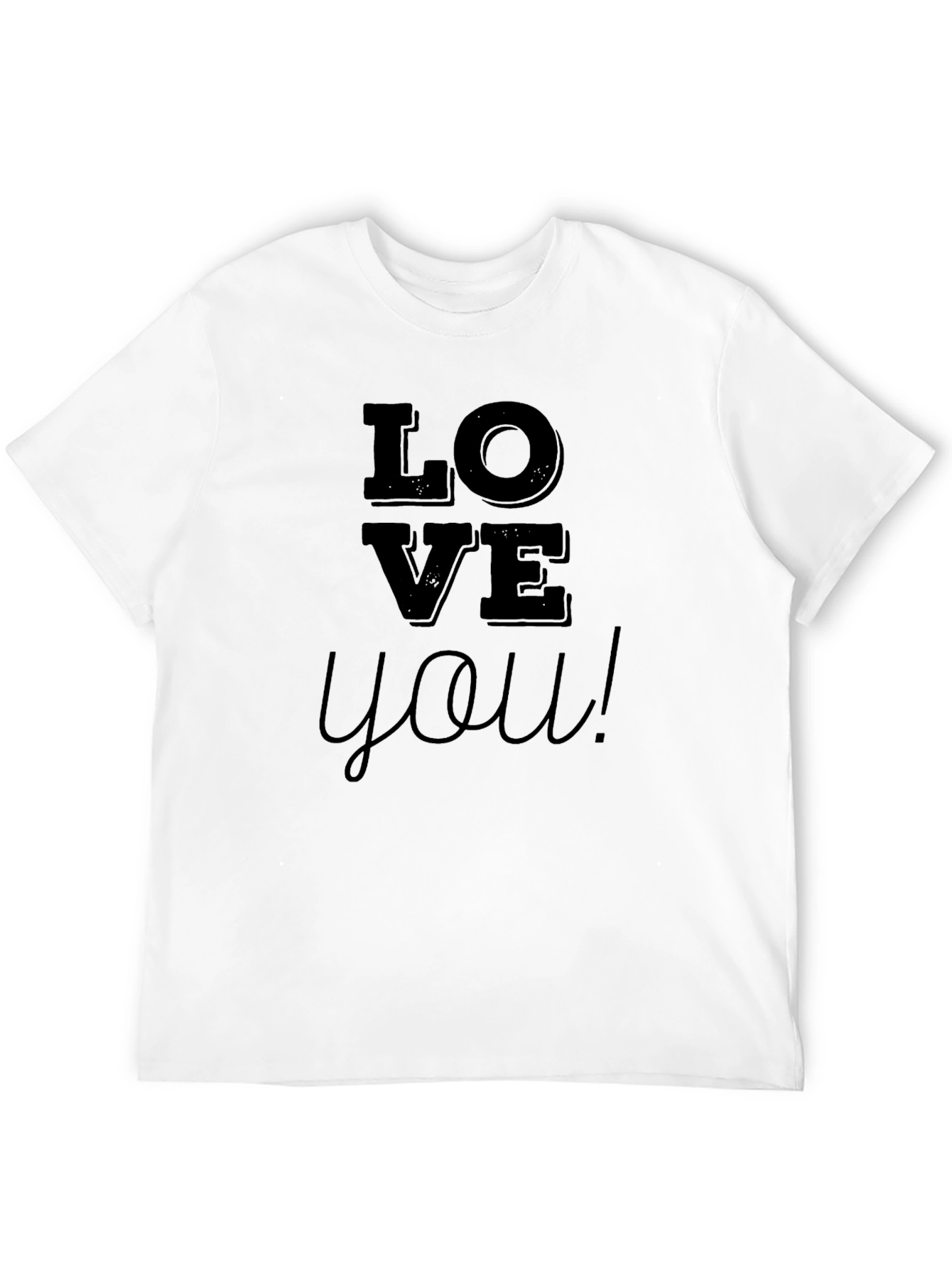 Love You Black Graphic T-Shirt