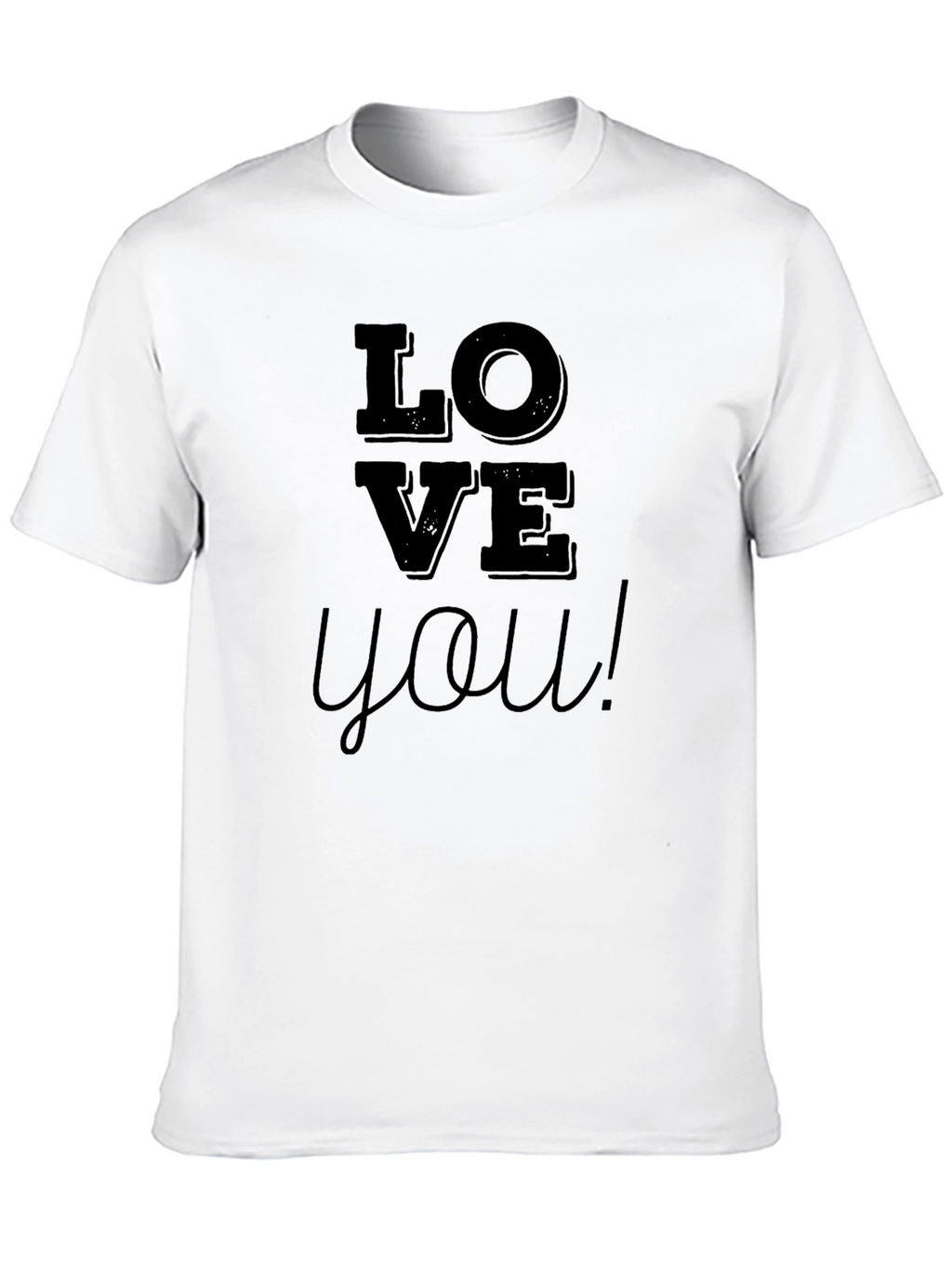 Love You Black Graphic T-Shirt