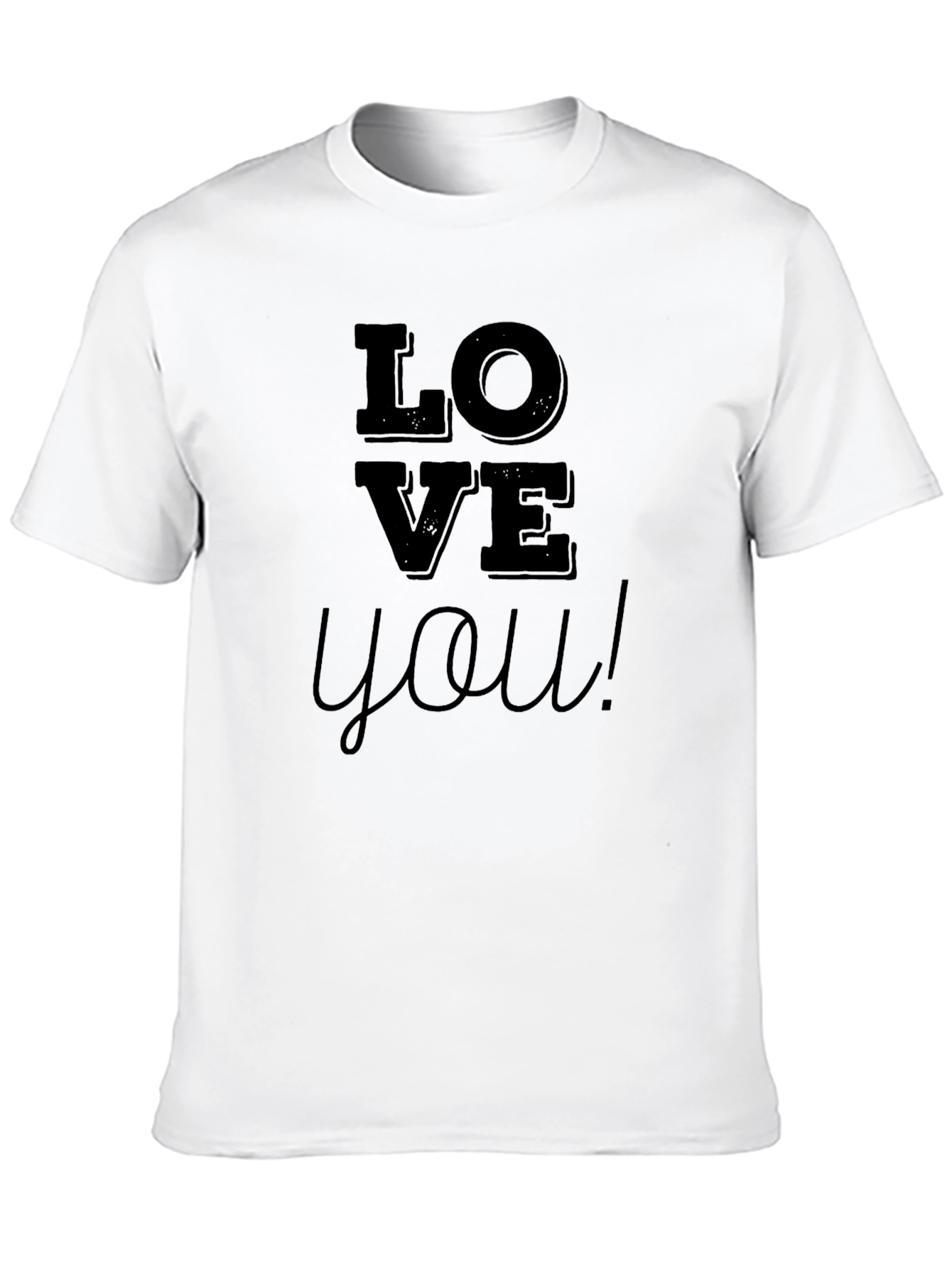 Love You Black Graphic T-Shirt