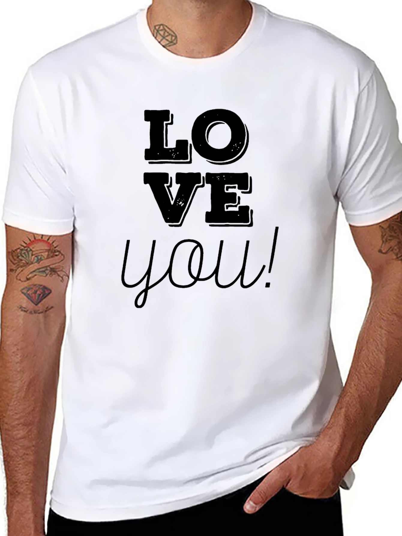 Love You Black Graphic T-Shirt