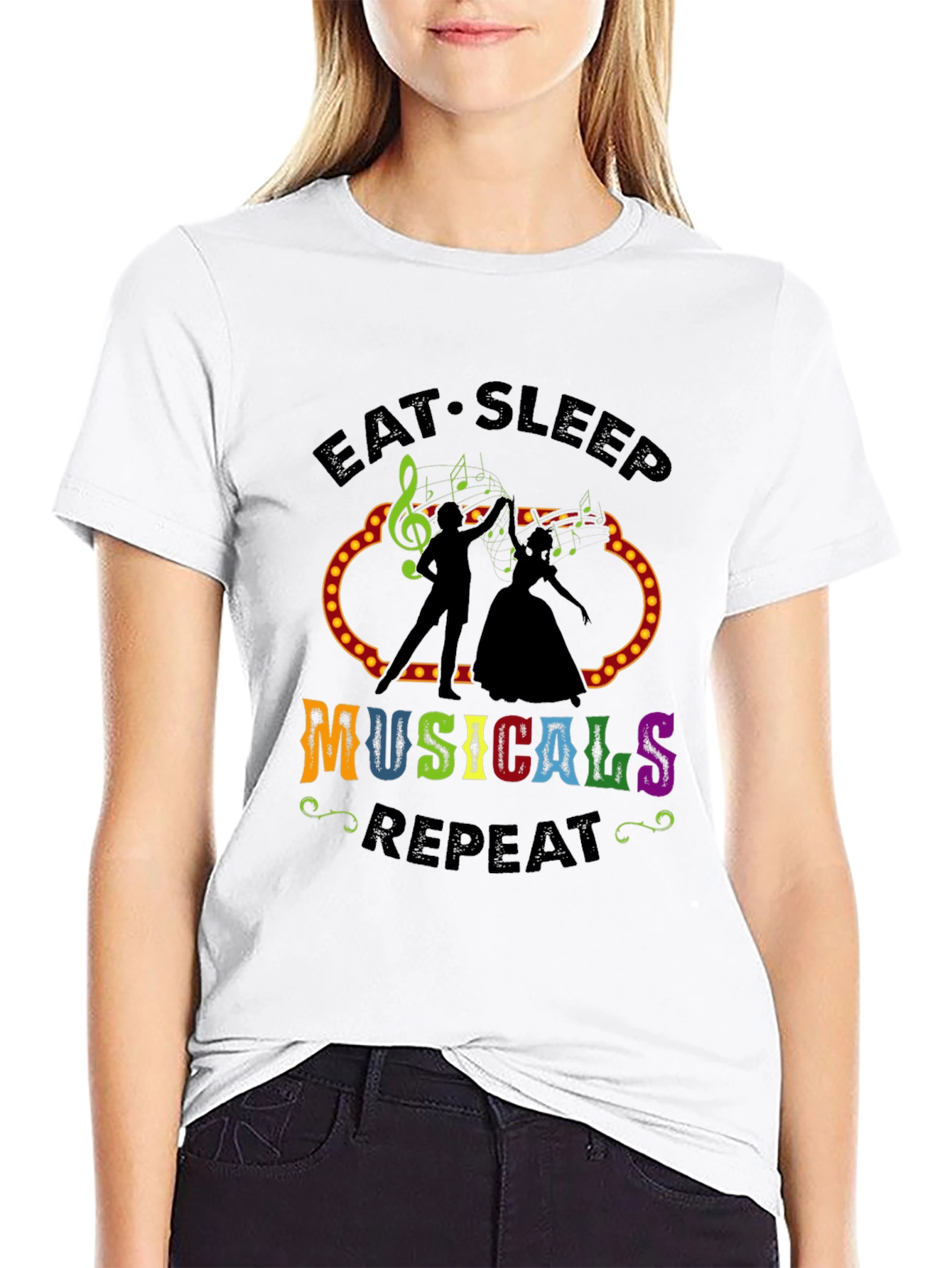 Eat Sleep Musicals Repeat T-Shirt
