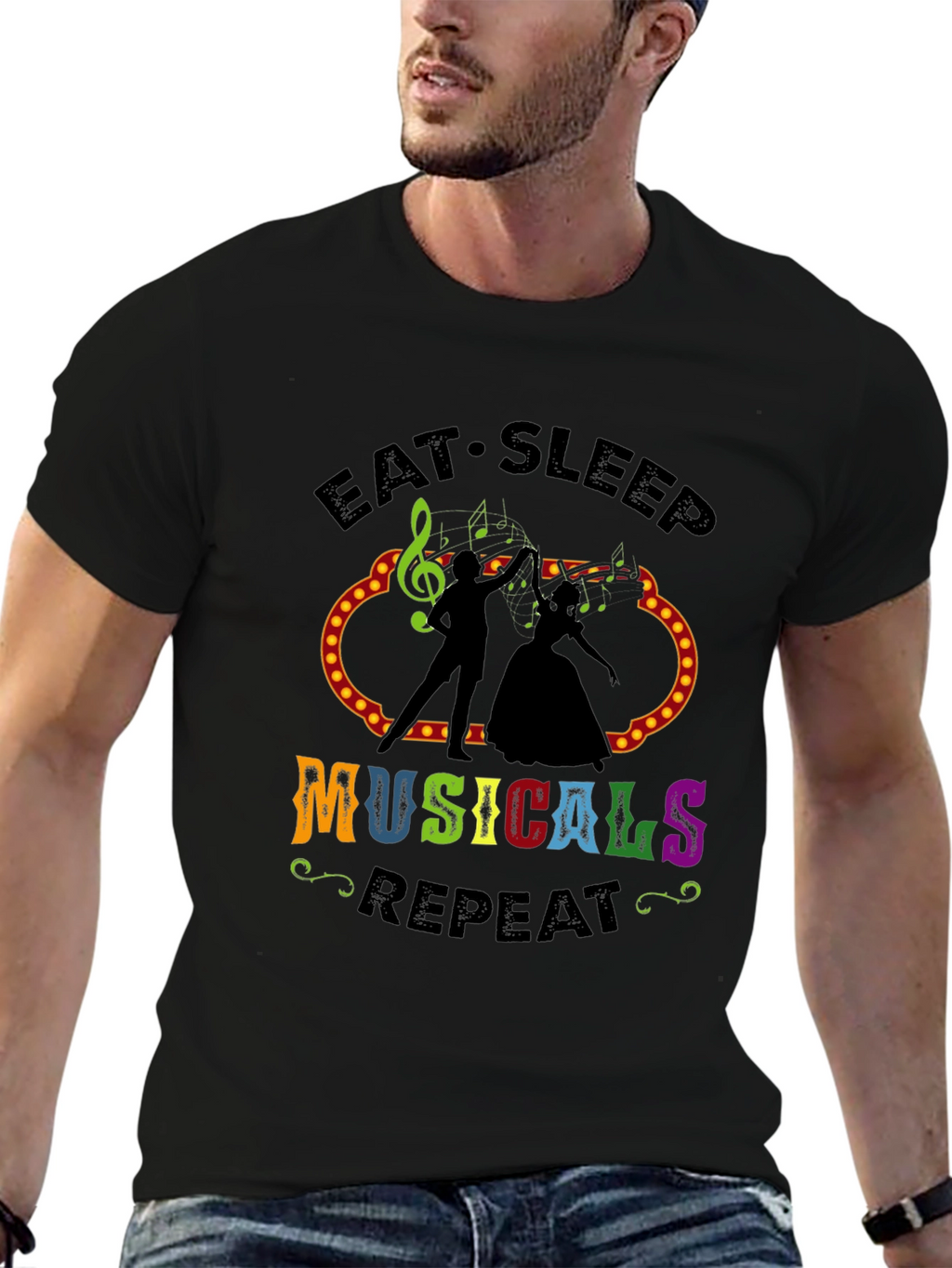 Eat Sleep Musicals Repeat T-Shirt
