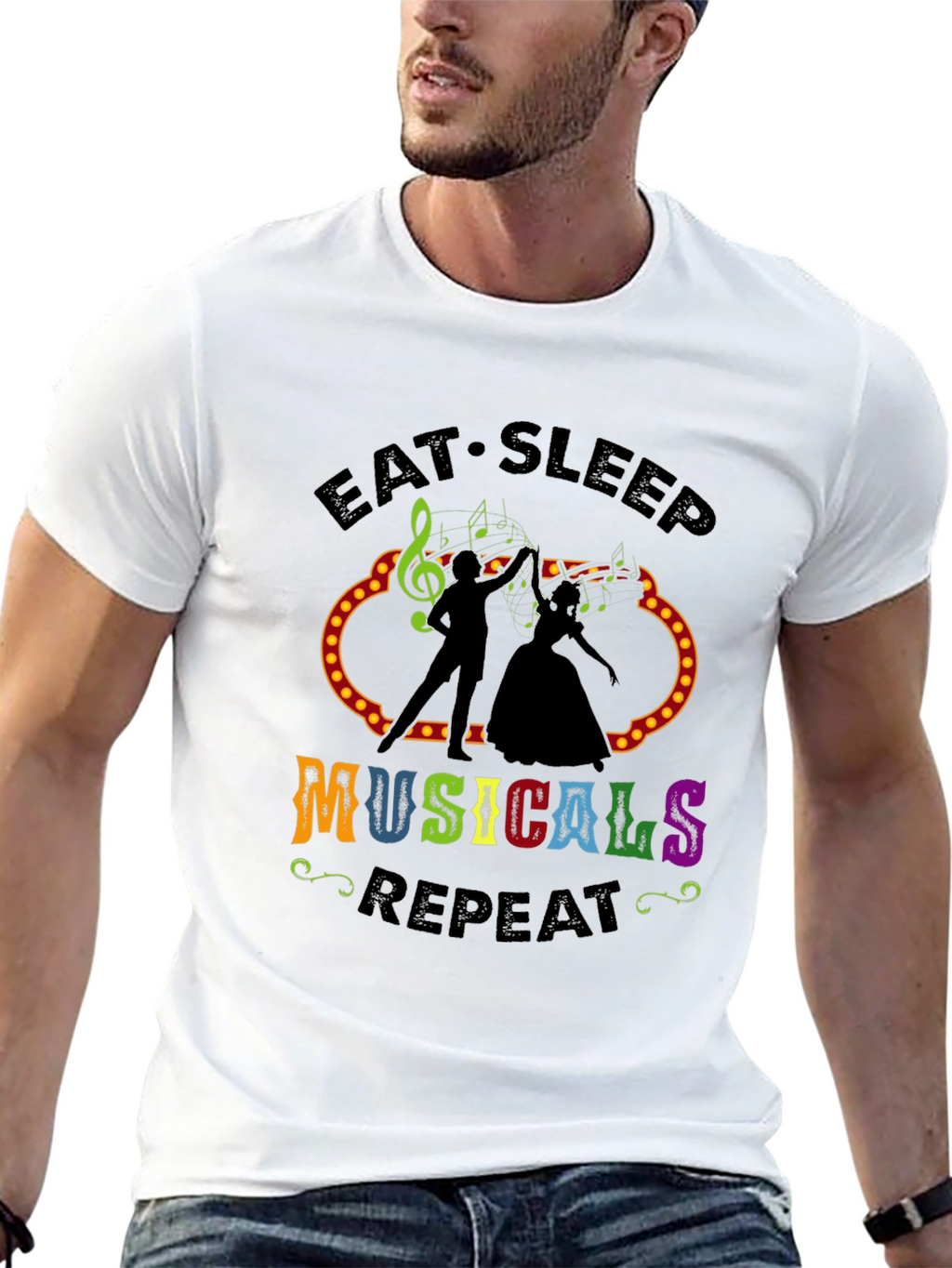 Eat Sleep Musicals Repeat T-Shirt