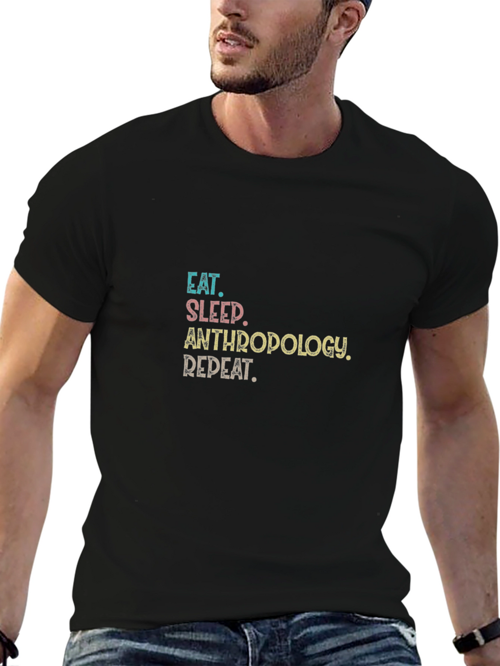 Eat Sleep Anthropology Repeat Black T-Shirt