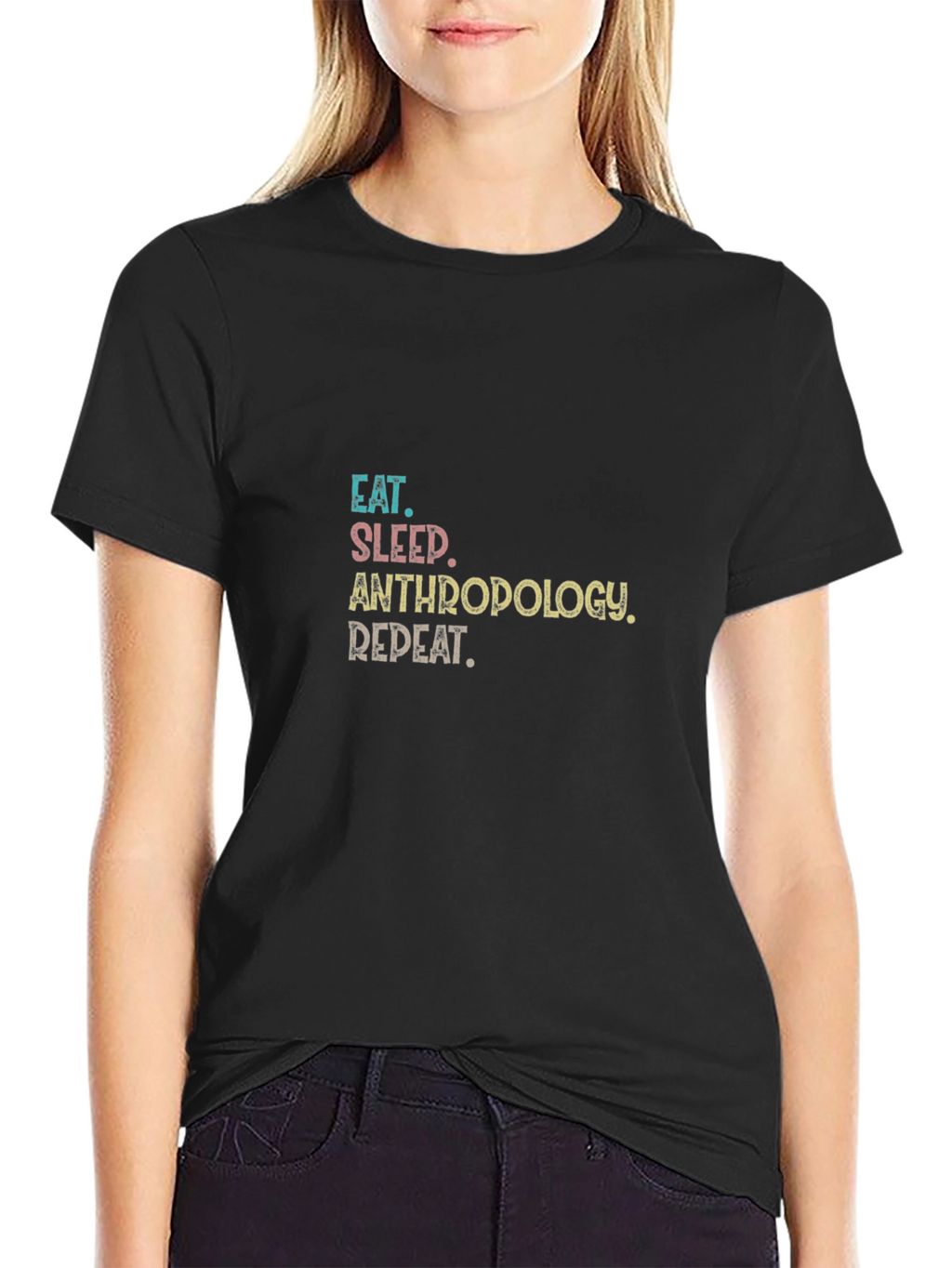 Eat Sleep Anthropology Repeat Black T-Shirt
