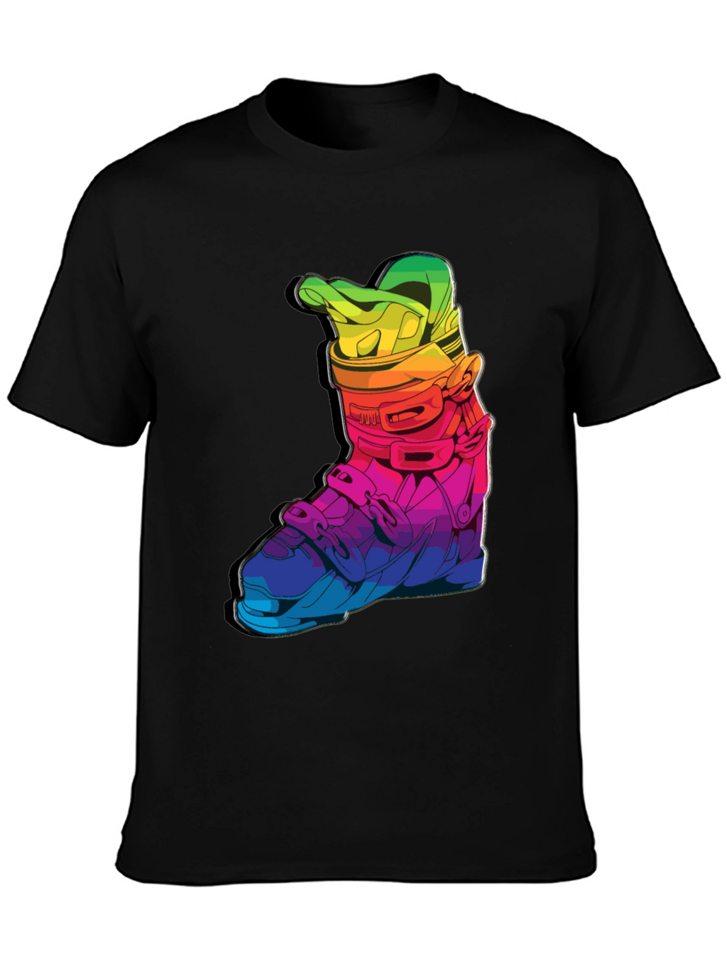 Rainbow Ski Boot T-Shirt