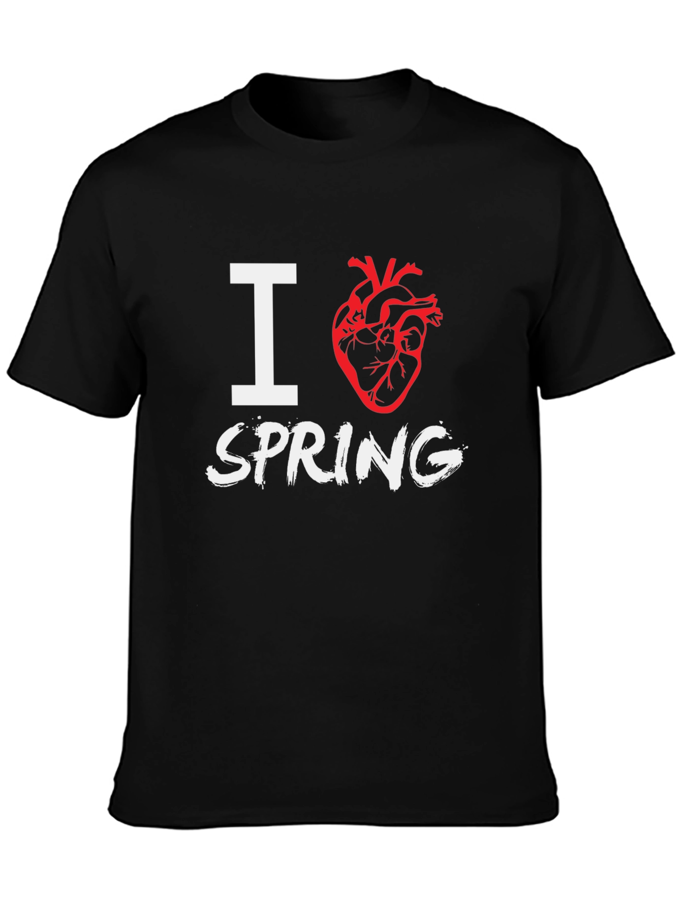 I Heart Spring Black T-Shirt