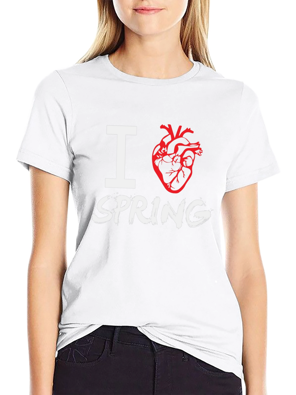 I Heart Spring Black T-Shirt