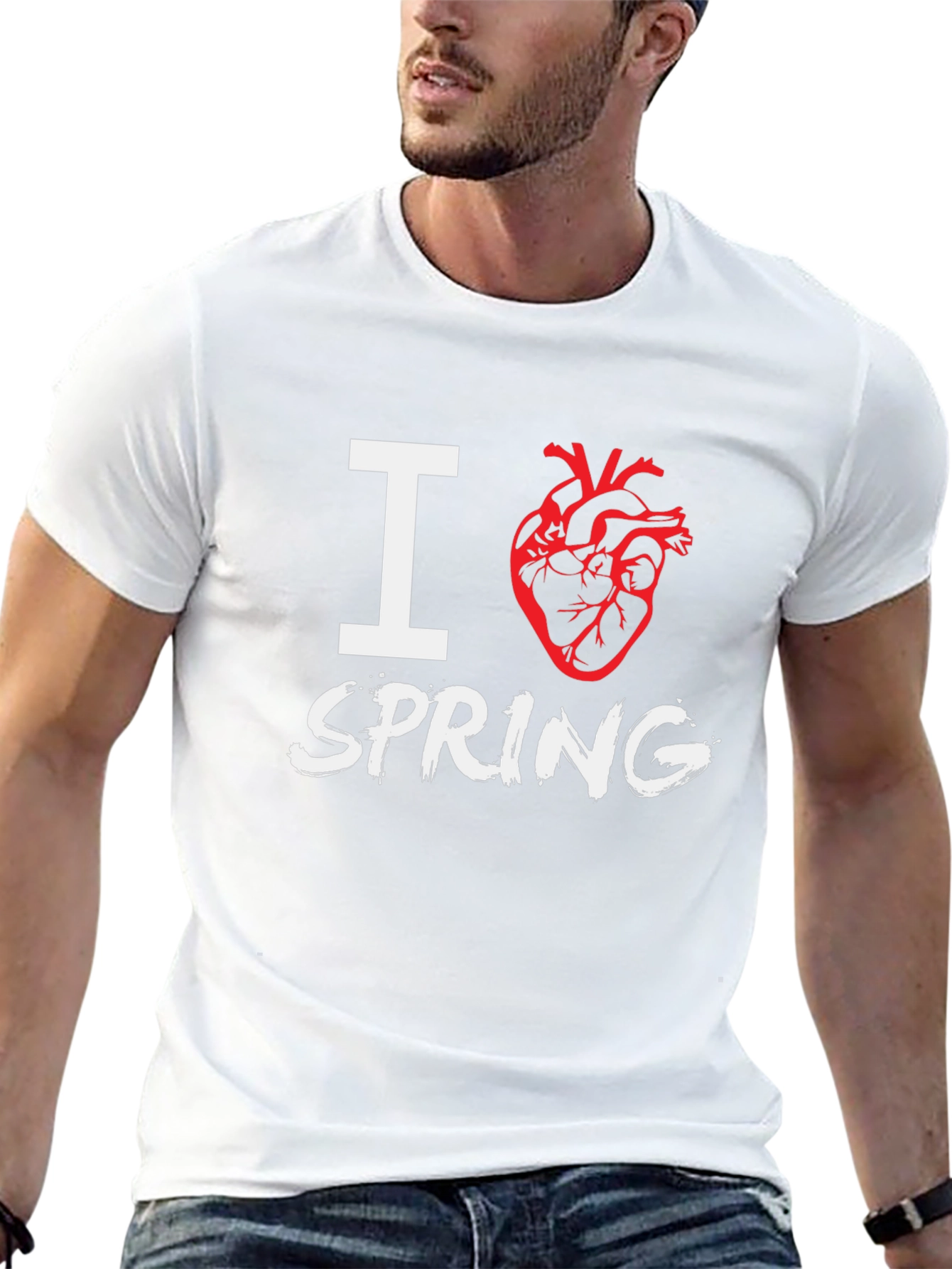 I Heart Spring Black T-Shirt