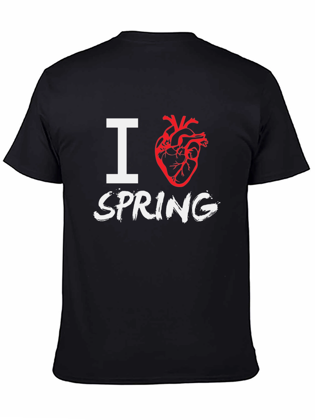 I Heart Spring Black T-Shirt