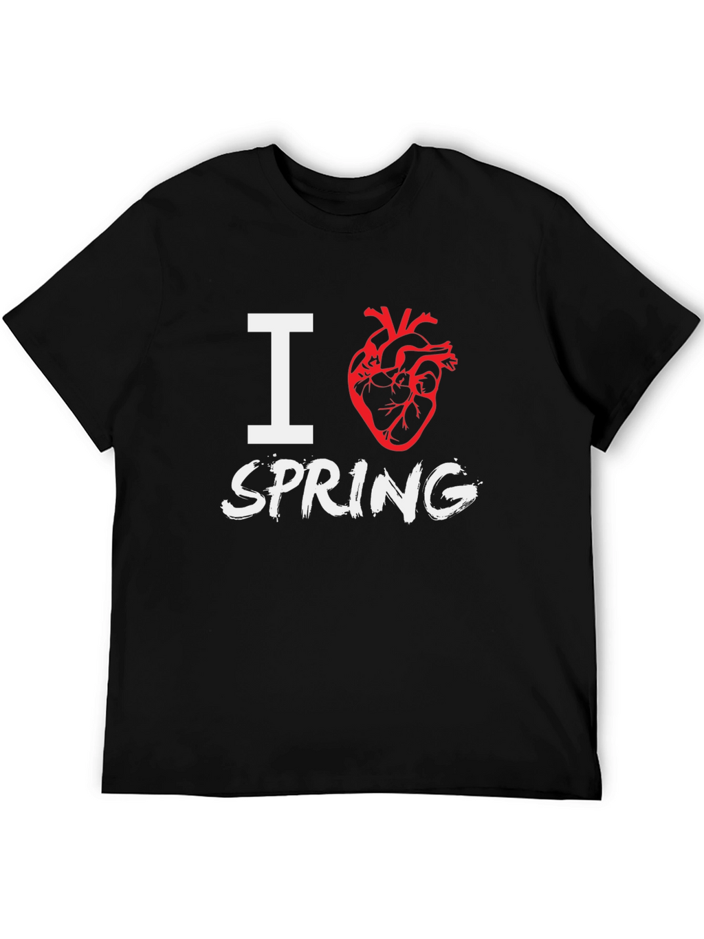 I Heart Spring Black T-Shirt
