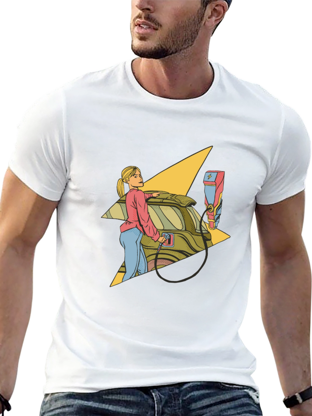 Electric Car Charging Graphic Tee