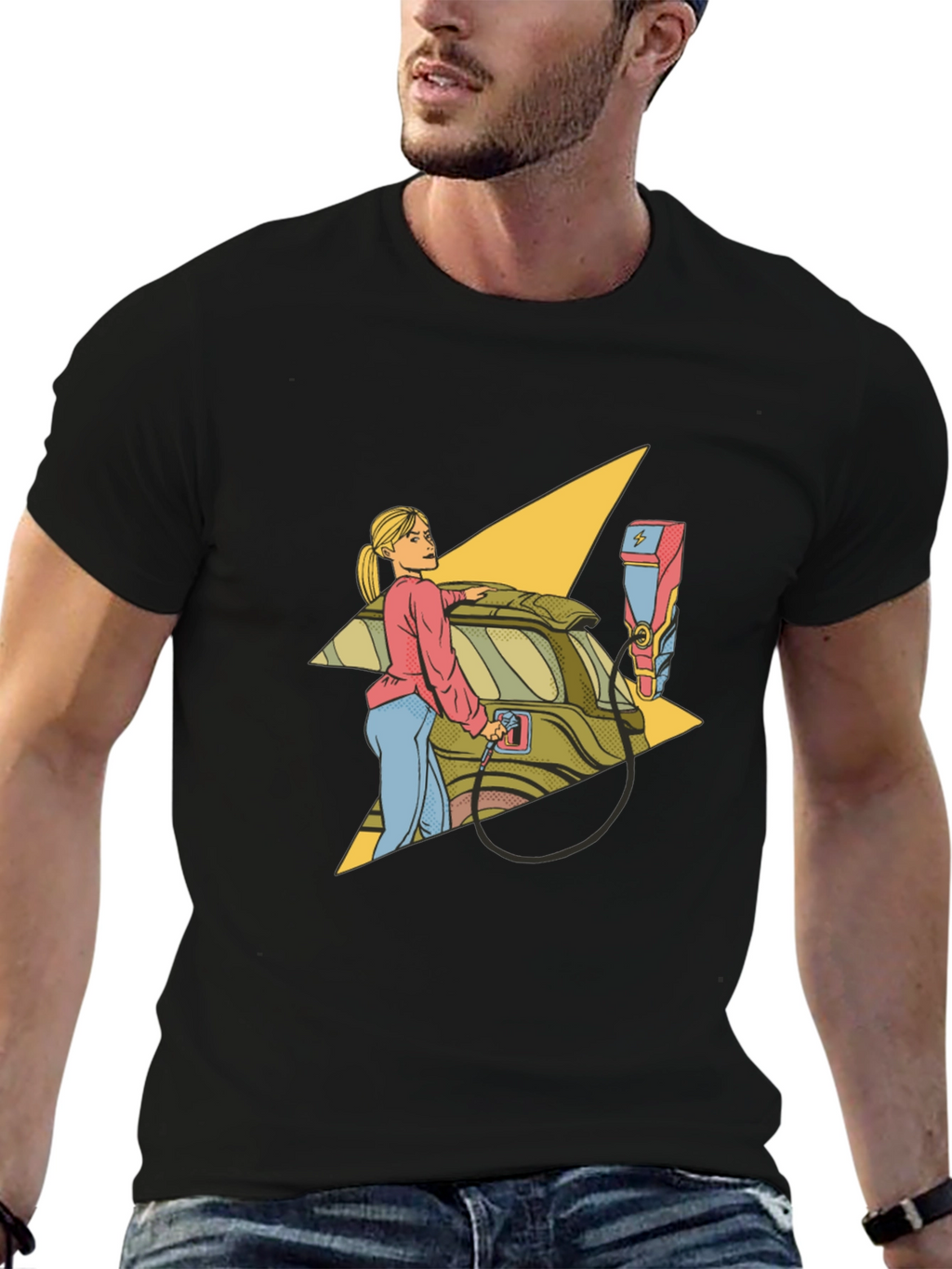 Electric Car Charging Graphic Tee