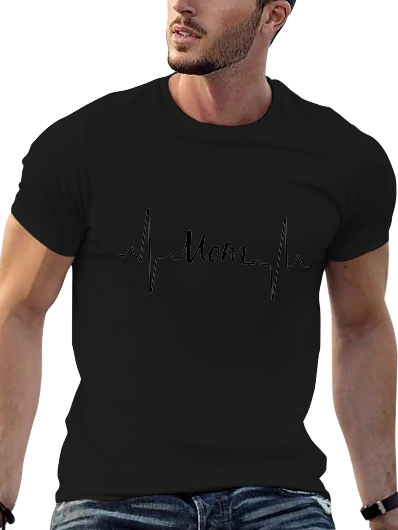Mom Heartbeat Graphic Tee - Stylish Comfort