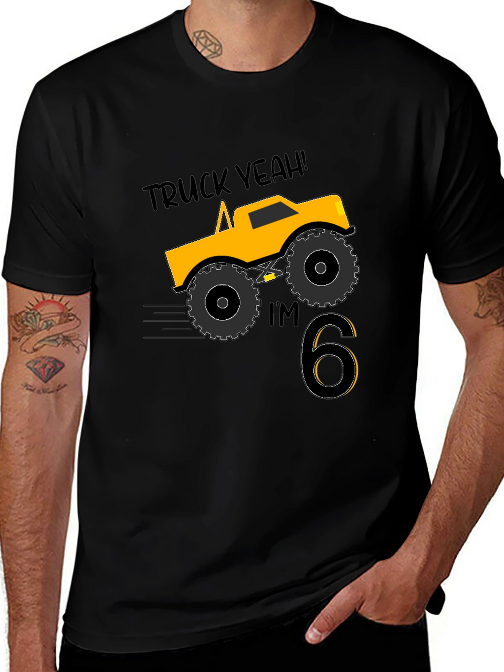 Truck Yeah Im 6! Boys Birthday T-Shirt