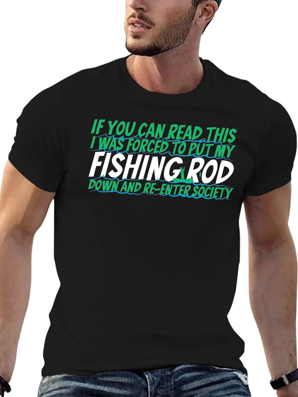 Fishing Rod T-Shirt Funny Gift