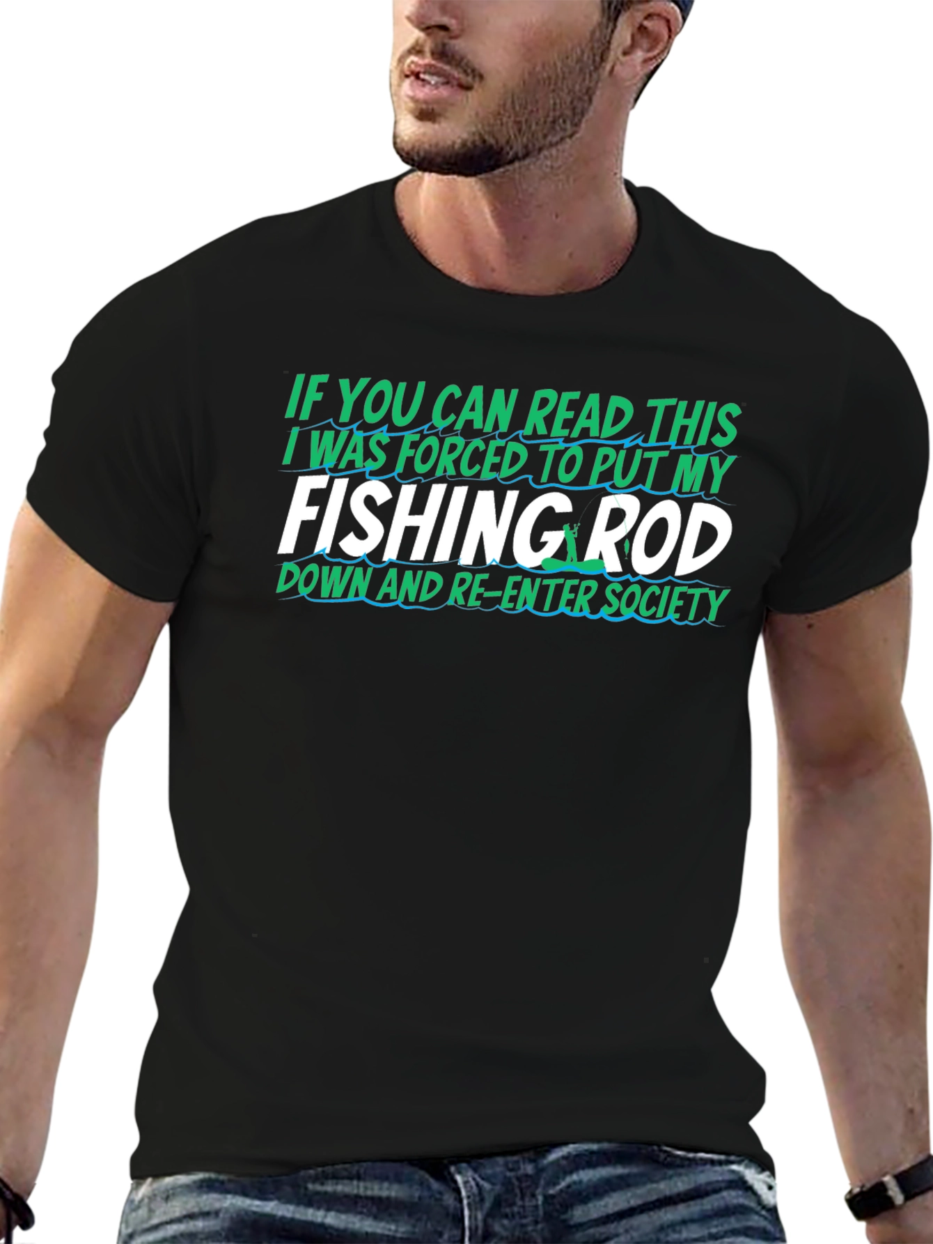 Fishing Rod T-Shirt Funny Gift