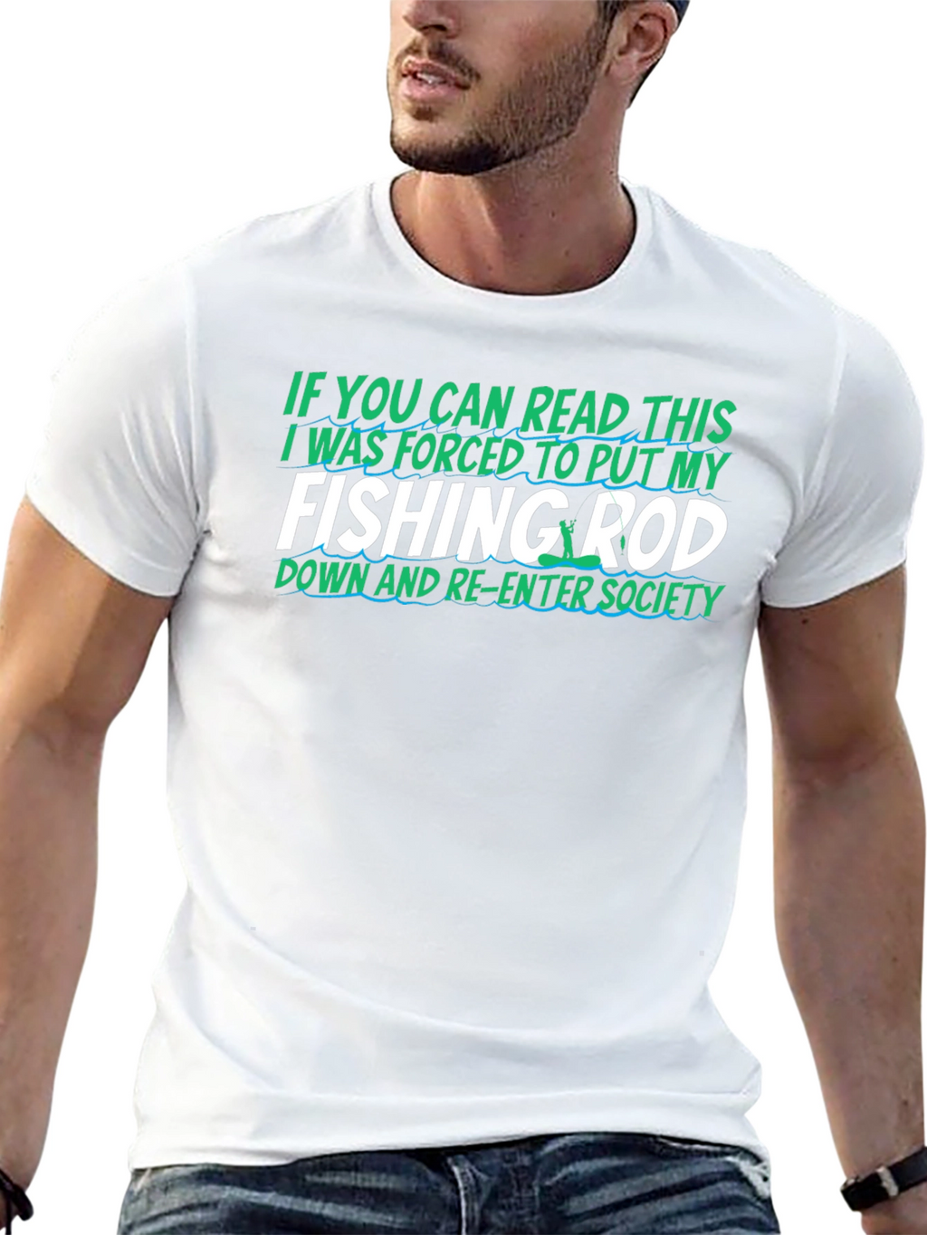 Fishing Rod T-Shirt Funny Gift