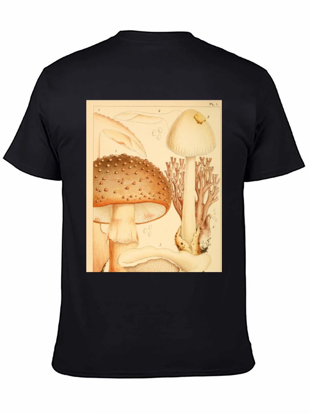 Mushroom Print T-Shirt - Nature Inspired Tee